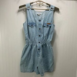 VINTAGE 80’s IDEAS denim shorts romper jumpsuit